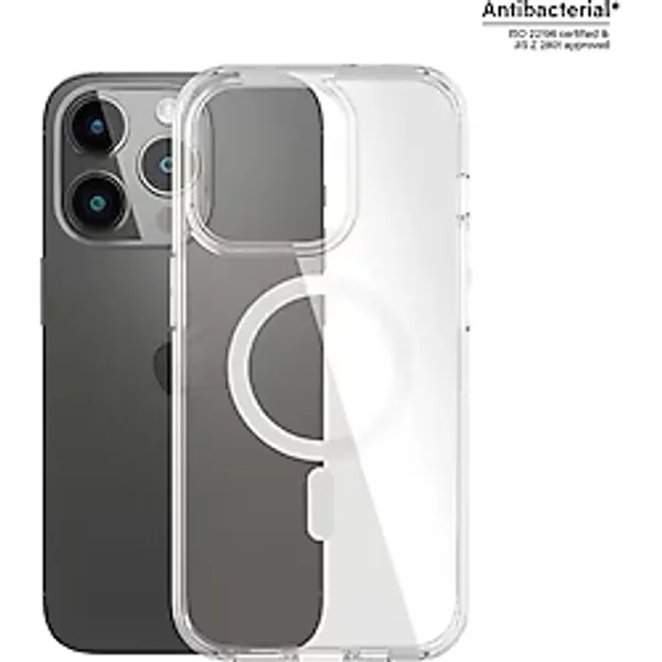 PanzerGlass HardCase iPhone 14 Pro MagSafe Uyumlu Şeffaf Beyaz Telefon Kılıfı