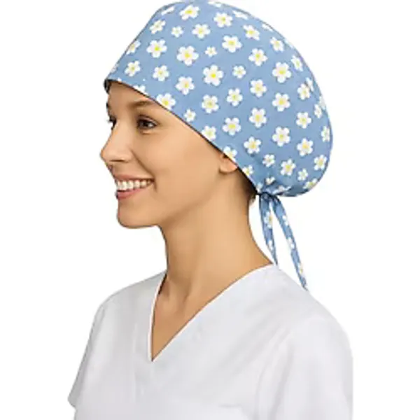 Papatyalı Mavi Doktor Hemşire Aşçı Cerrahi Bone Hastane Bone Bandana M447