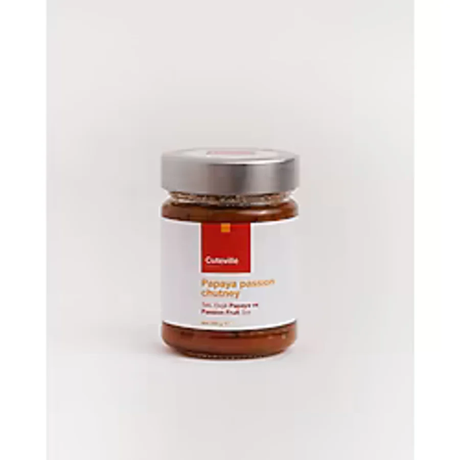 Papaya & Passion Fruit Chutney - Tatlı Ekşi Tropikal Sos (Katkısız, Cam Kavanoz, 250G) - 1 Adet