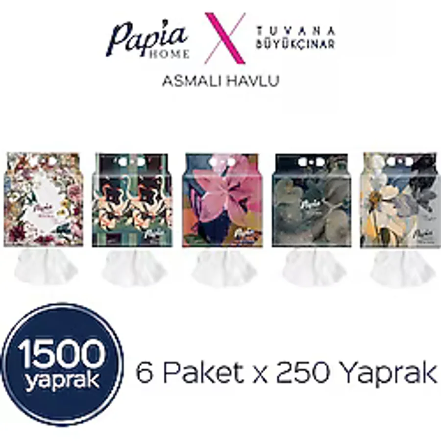 Papia Home Asmalı Havlu 6x250 Yaprak