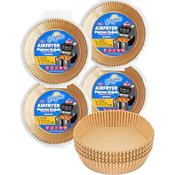 PAPRO Airfryer Pişirme Kağıdı,Fritöz Yağlı Kağıdı 25'li X4 Adet Avantajlı Paket - Toplam 100 Adet