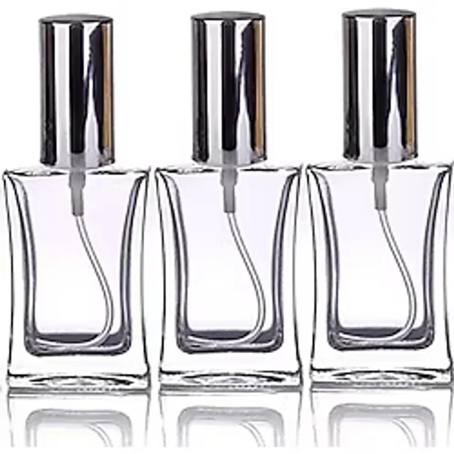 Paradise 3 Adet 50 Ml Cam Yeniden Doldurulabilir Sprey Kolonya Boş Parfüm Şişesi Altın Renk Kapaklı