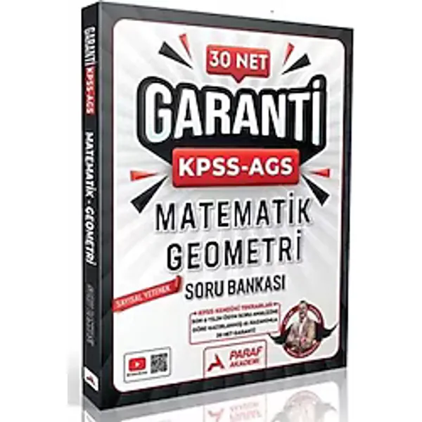 Paraf Yayınları KPSS-AGS Matematik-Geometri Sayısal Yetenek 30 Net Garanti Soru Bankası - Selim Yüksel