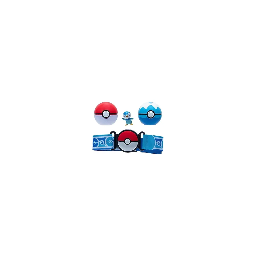 paraply Pokemon Clip 'n' Go Pokeball Kemer ve Figür Seti 95283-U Kız Erkek Çocuk Oyuncak Eğitici Oyuncaklar - Çok Renkli