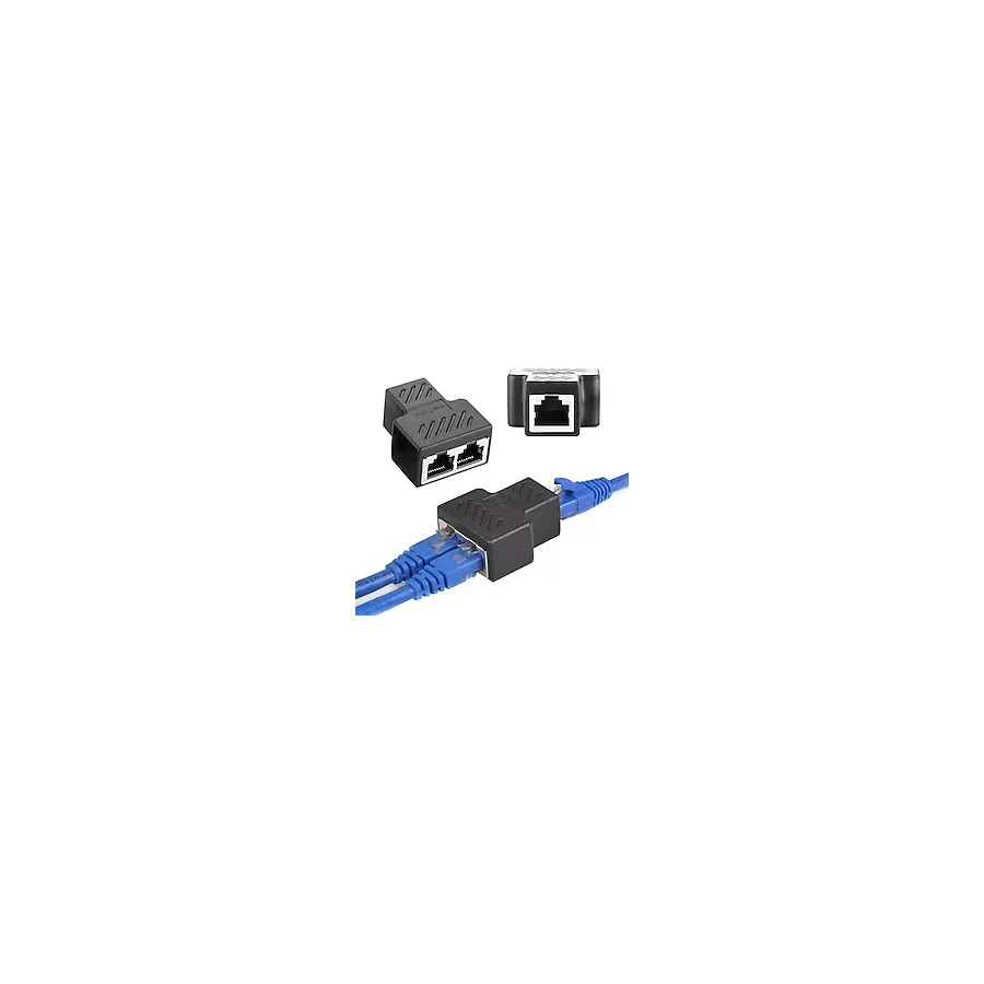 Parcbeny P-26130 Ethernet Splitter 1 ila 2 RJ45 Ağ Kablosu Adaptörü, Not Sadece Bir Seferde Bir Ağ Bağlayın, ADSL/Bilgisayarlar/TV'ler/Yönlendiriciler ile Uyumlu 1.KALİTE KAPLİN COUPLER SPLİTTER (1)