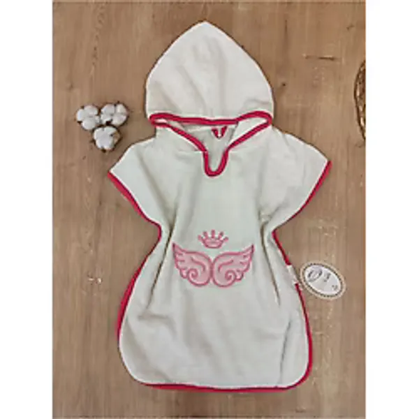 PAREO BEBEK HAVLU BEBEK BORNOZ YUMUŞACIK SU EMİCİ PAMUKLU NAKIŞ DESENLİ