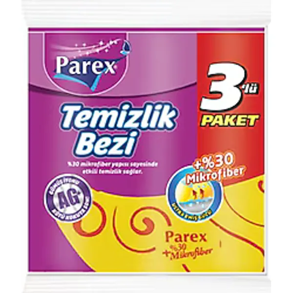 Parex %30 Mikrofiber Temizlik Bezi 3'lü