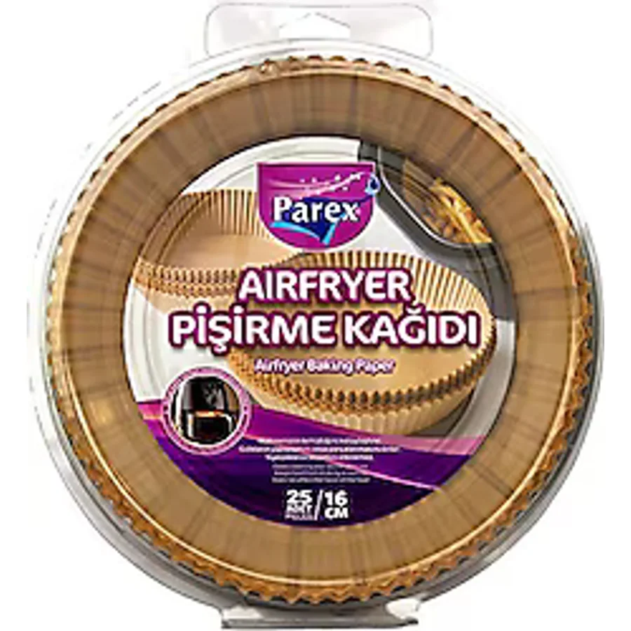 Parex Air Fryer Pişirme Kağıdı 16 cm 25'li