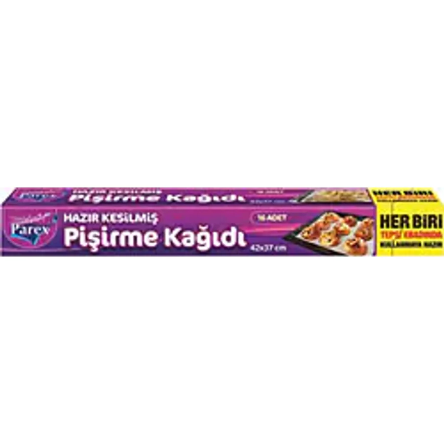 Parex Kesilmiş 42x37 cm 16 Yaprak Pişirme Kağıdı