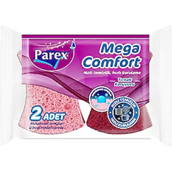 Parex Mega Comfort Oluklu 2'li Bulaşık Süngeri