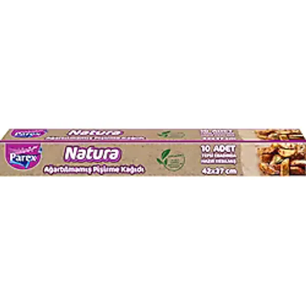 Parex Natura Ağartılmamış Hazır Kesim Pişirme Kağıdı 10'lu x 24 Adet