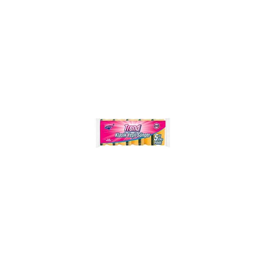 Parex Trend Klasik Oluklu 5'li Bulaşık Süngeri