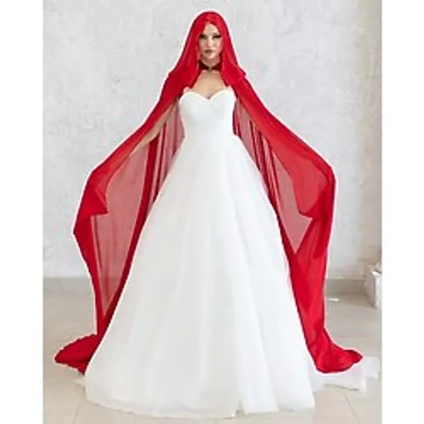 paris in paris KIRMIZI KAPÜŞONLU ŞİFON KAFTAN-GELİNLİK ÜSTÜ PELERİN-BİNDALLI- ŞİFON KAFTAN-KIRMIZI KINA ELBİSESİ