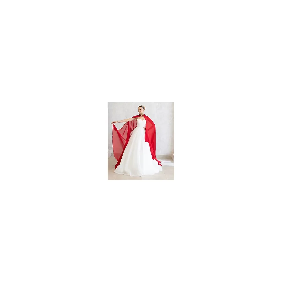 paris in paris YENİ NESİL KIRMIZI ŞİFON KAFTAN-GELİNLİK ÜSTÜ PELERİN-BİNDALLI-ŞİFON KAFTAN-KIRMIZI KINA ELBİSESİ