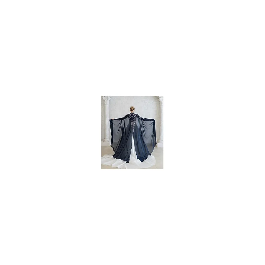 paris in paris YENİ NESİL LACİVERT KAFTAN-BİNDALLI-GELİNLİK ÜSTÜ PELERİN-ŞİFON KAFTAN-LACİVERT KINA ELBİSESİ