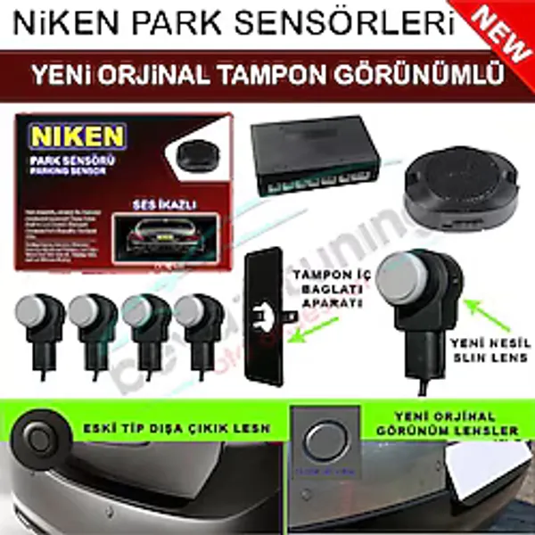 Park Sensörü Arka Sesli Lens Görünümlü Yeni Nesil Lens Beyaz