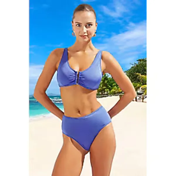 Parlak Bikini Takımı Yaz Koleksiyonu Ergonomik Kesim Esnek Kumaş Su Sporları İçin