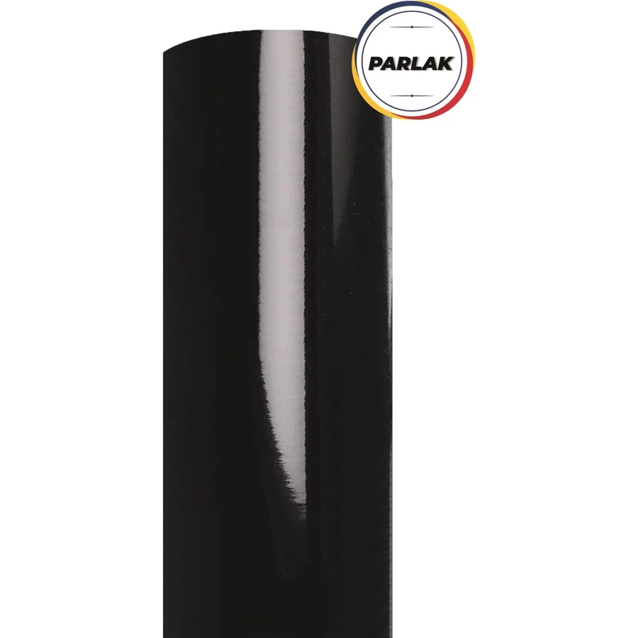 Parlak Siyah Kendinden Yapışkanlı Kaplama Folyosu 61 Cm X 3 Mt