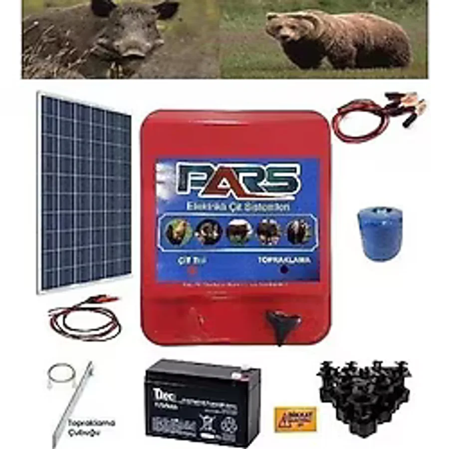 Pars Elektrikli Çit Ayı-Domuz Kovucu Eco Set 500 (Demir Direk İzolatörlü)