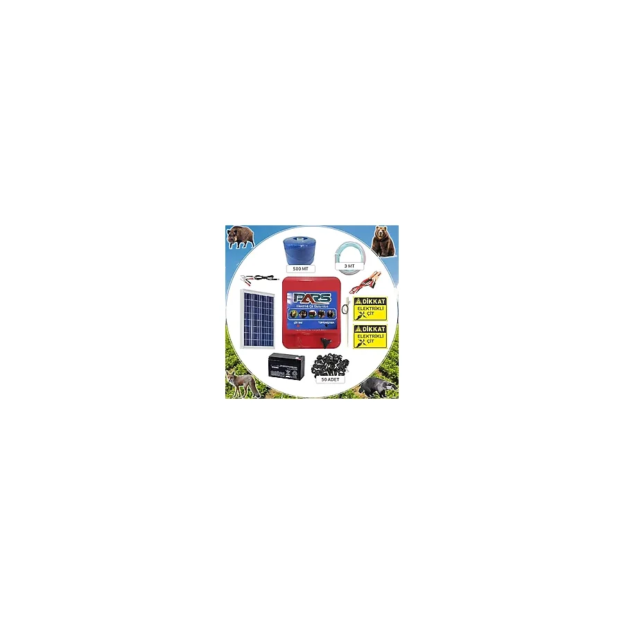 Pars Elektrikli Çit Ayı-Domuz Kovucu Mini Set 500