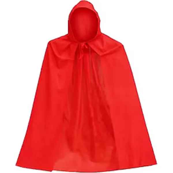 Parti Cadılar Bayramı Halloween Kapişonlu Kırmızı Pelerin 90 cm