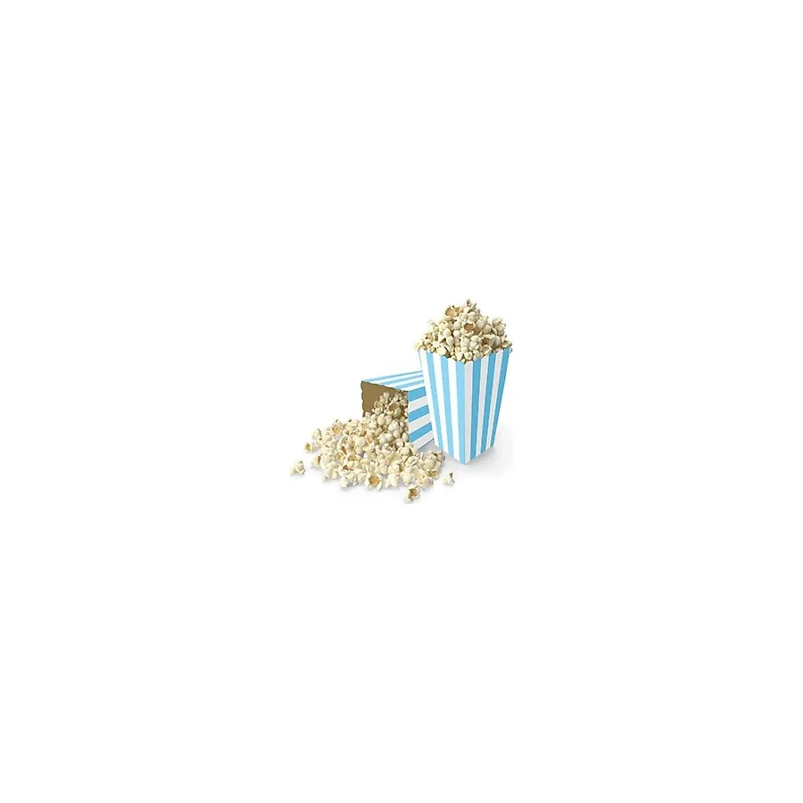 Parti Sürprizi Mavi Çizgili Popcorn Mısır Kutusu 8 Adet