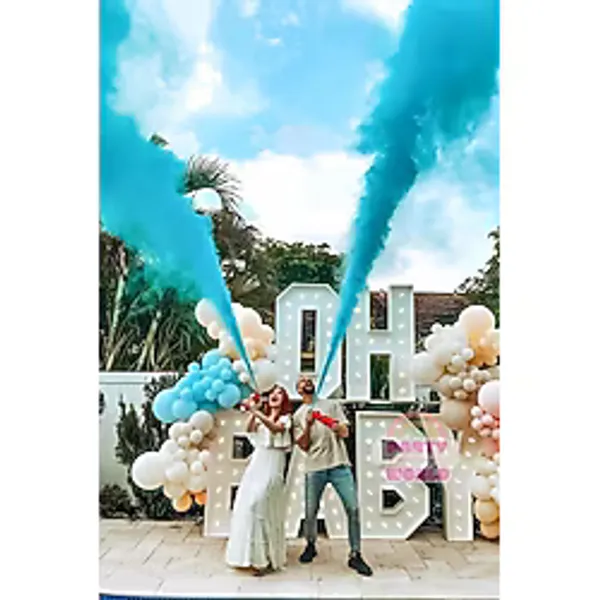 Party World Cinsiyet Tüpü Gender Reveal Partisi Tüpü Mavi Renk Bebek Cinsiyet Belirleme Partisi Mavi Yangın Tüpü