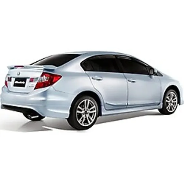 Paşa Tuning Honda Civic FB7 2012 - 2015 Modulo Black Edition Arka Tampon Eki - Difüzör (Plastik)
