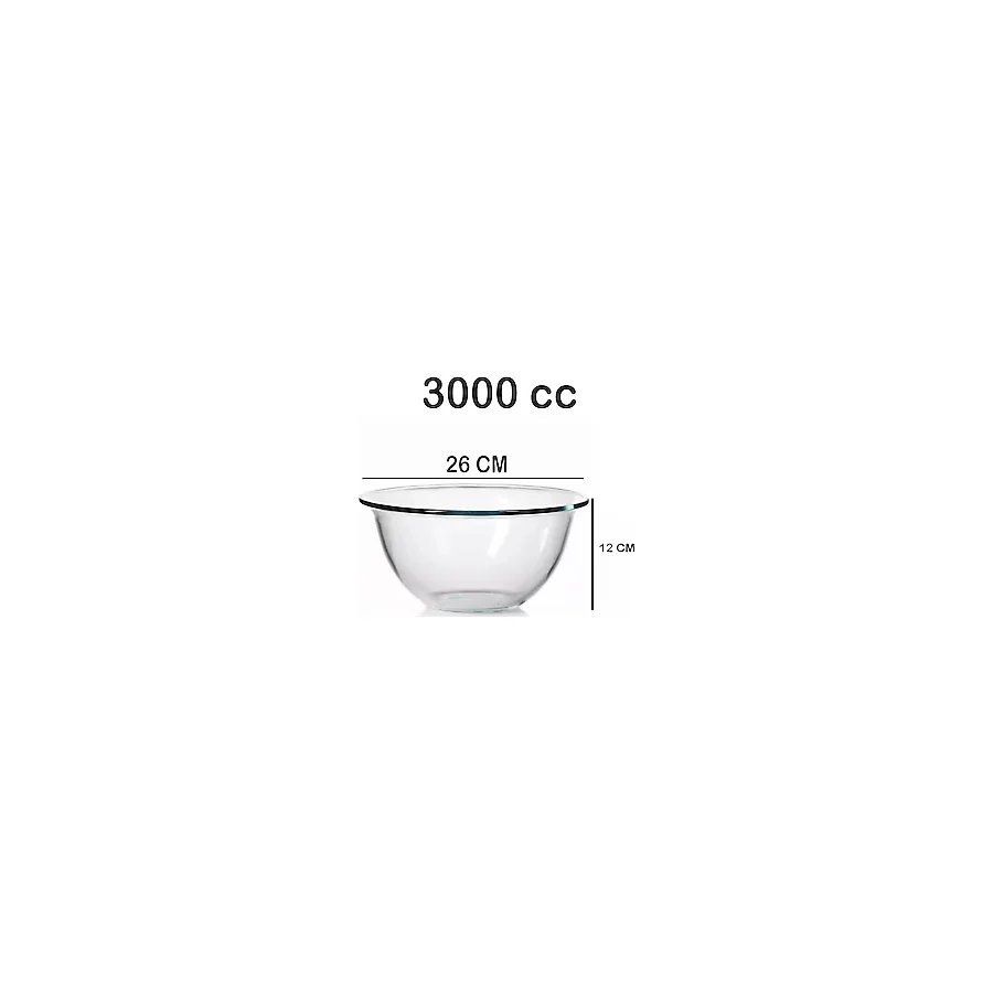 Paşabahçe 59614 Arda Türkmen Borcam Hazırlık Karıştırma Kabı Kasesi 26CM 3000CC