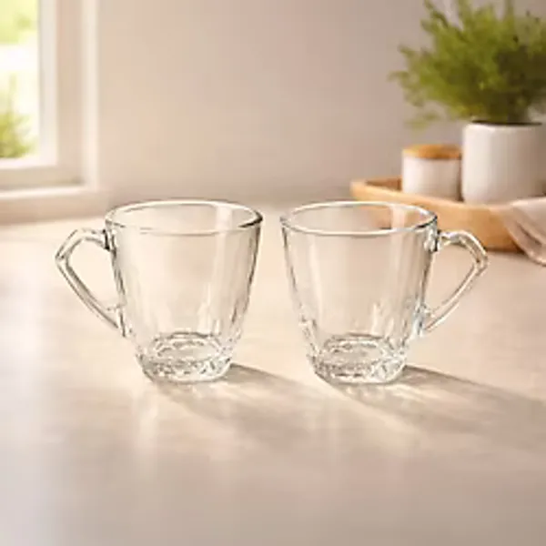 Paşabahçe Mercan 2'li Cam Kupa Seti - Şeffaf - 160 ml