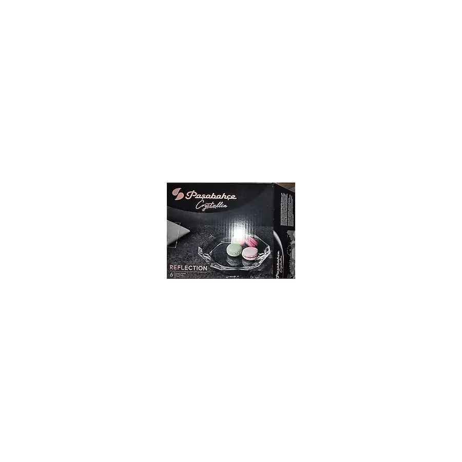Pasabahce Reflection Kristal Pasta Servis Tatlı Tabağı 18 cm 6 Adet 856896564565632aybabastore