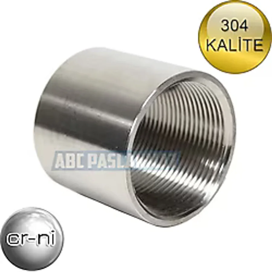 PASLANMAZ ÇELİK MANŞON 304 KALİTE (ÖLÇÜ SEÇİNİZ)