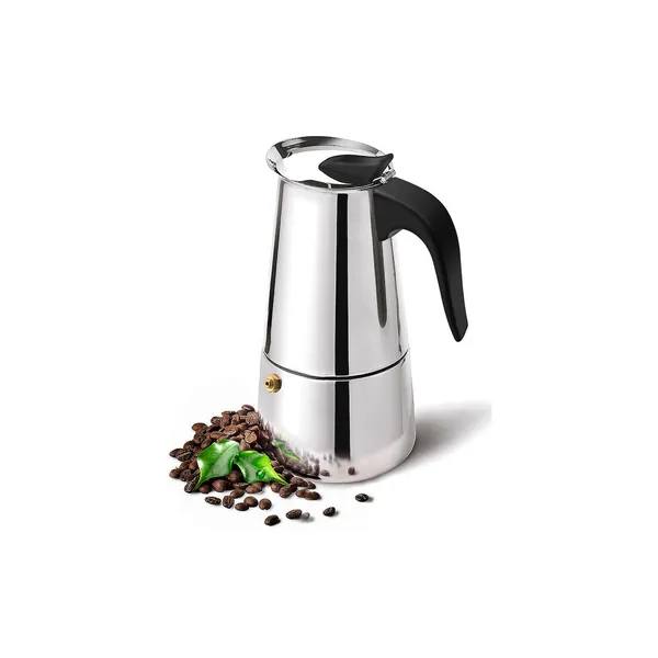 Paslanmaz Çelik Ocak Üstü 4 Cup Fincan Moka Pot Espresso Cin285-4