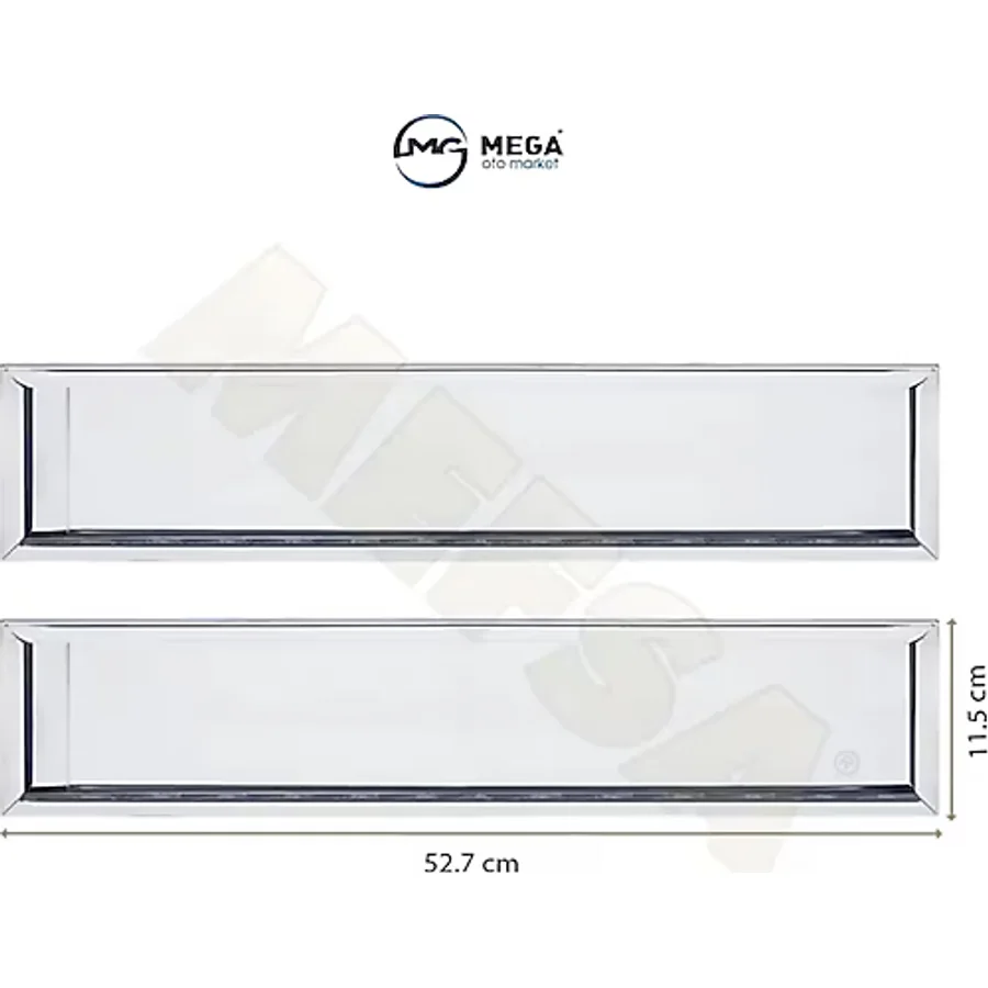 Paslanmaz Krom Metal Plakalık 52.7Cm X 11.5Cm 2 Adet 357558117