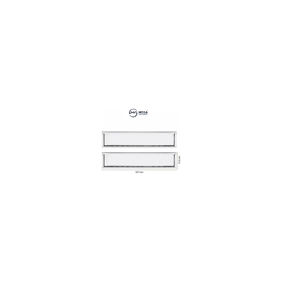 Paslanmaz Krom Metal Plakalık 52.7cm X 11.5cm 2 Adet