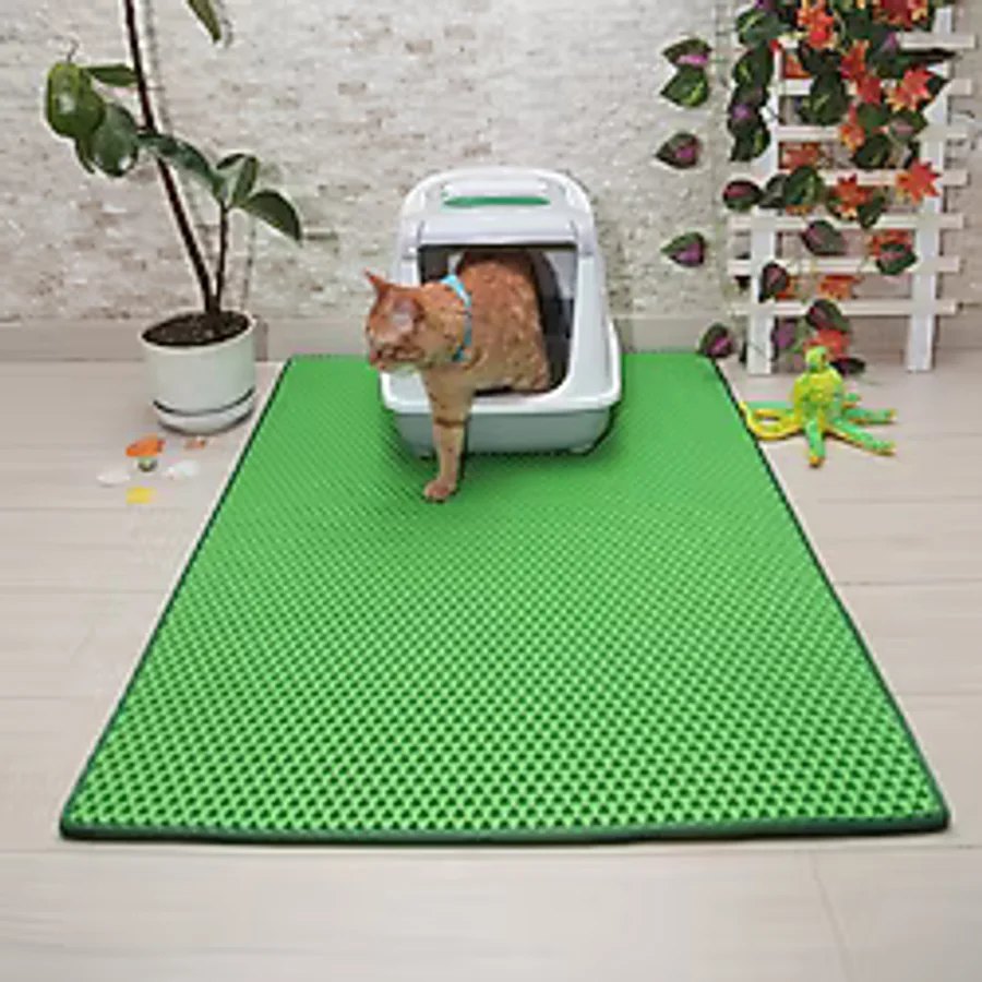 Paspas Car 80X110 cm Kedi Tuvalet Önü Paspası Yeşil