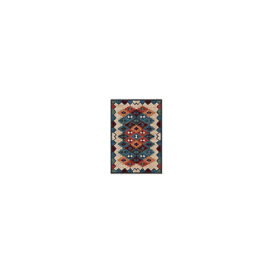 PastelHome Anti-alerjik yıkanabilir kaymaz şönil halı kilim kendinden saçaklı eskitme, modern desen oturma odası, salon, çocuk odası, mutfak, koridor halısı, yolluk (Renkli, 80 x 150 cm)