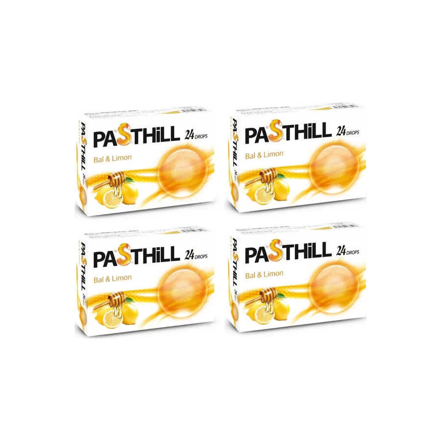 Pasthill Bal ve Limonlu 24'lü Pastil 4 Adet