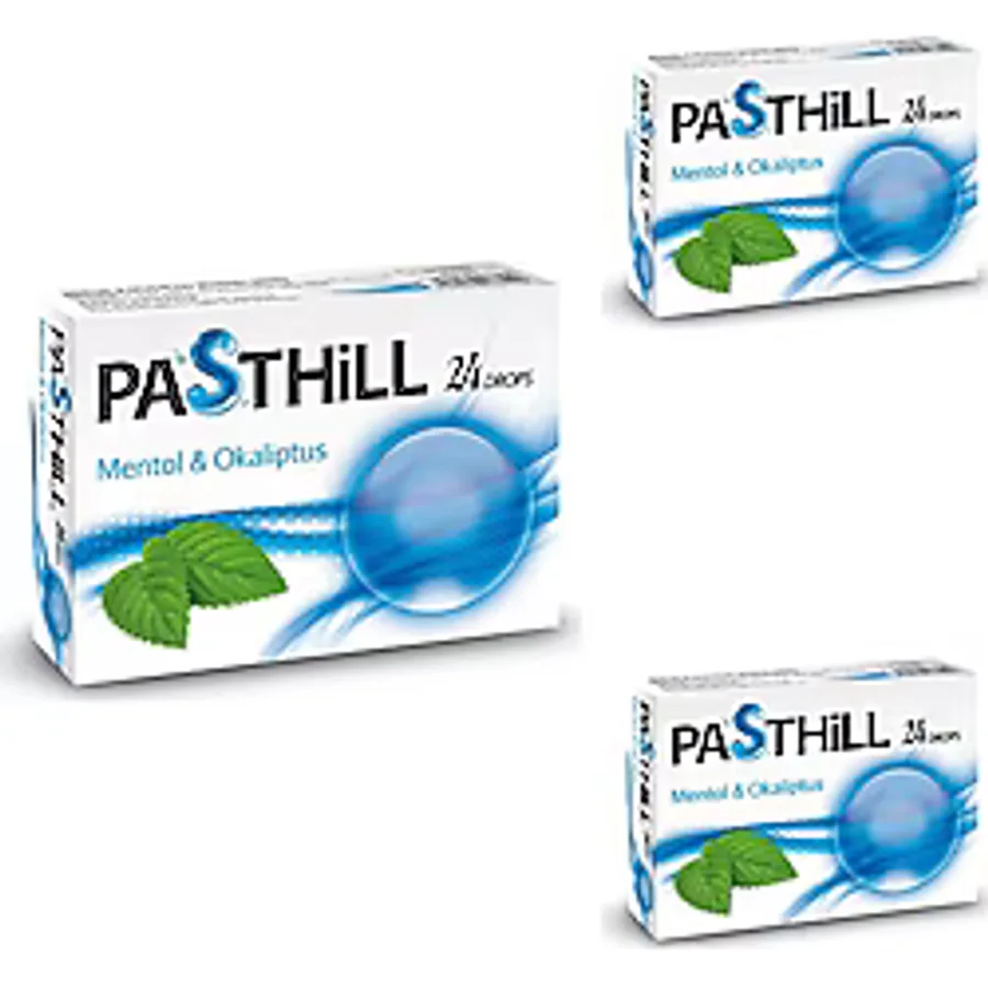 Pasthill Mentol Okaliptus 24'lü Pastil 3 Adet