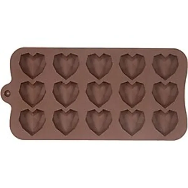 PASTRY PLANET Silikon Çikolata Kalıbı (Pinyata & Geometrik Kalp Desenli)