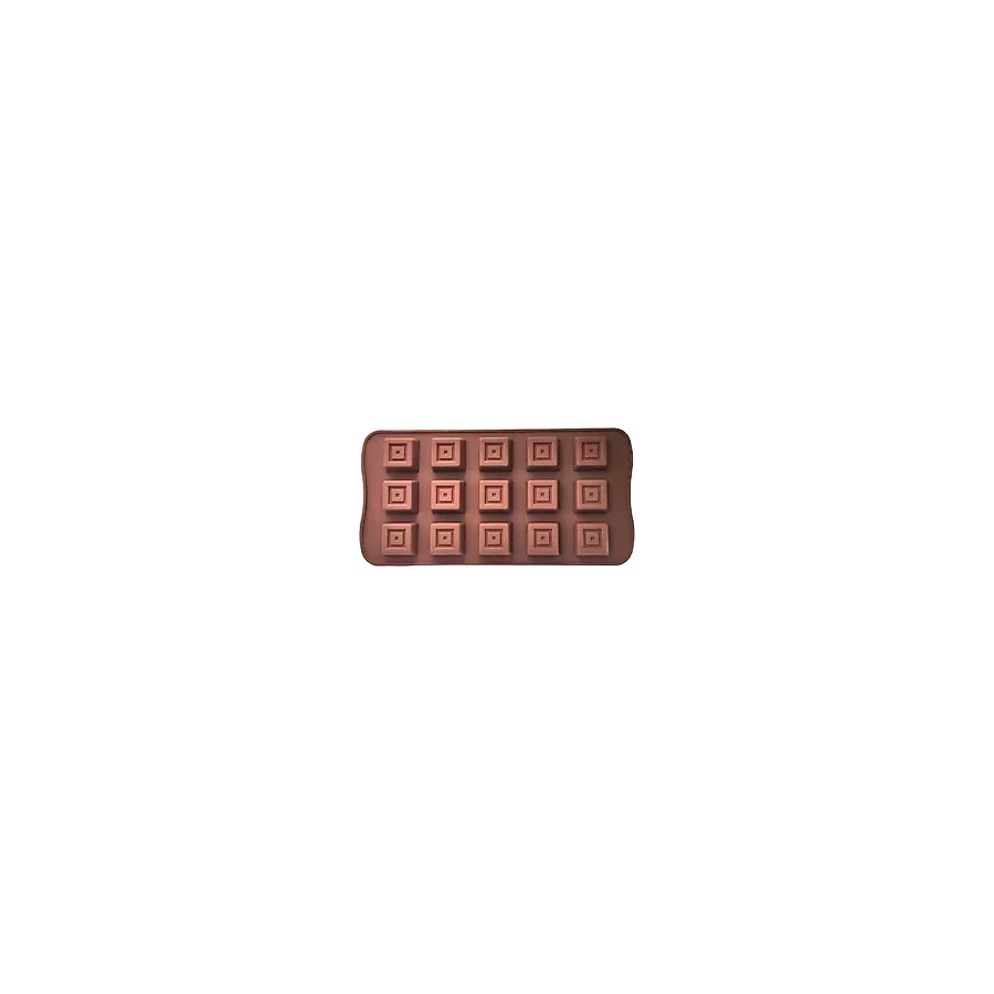 Pastry Planet Silikon Kare Çikolata Kalıbı Yüksek Isı Dayanımlı Yapışmaz Kaplama Özelliği ile