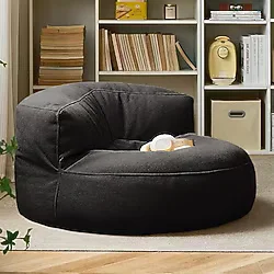 Patara Home Mila Modell Puff & Armut Koltuk 2'li Relax Koltuk - Siyah