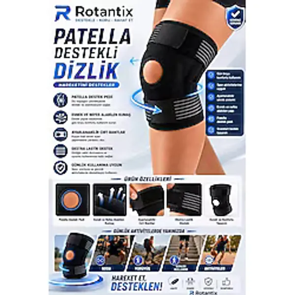 Patella Destekli Dizlik Çok Amaçlı Sporcu Menisküs Dizlik Cırtlı Dizlik