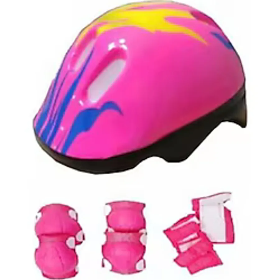 Paten Scooter Pembe Renk Kask Dizlik Dirseklik Koruyucu
