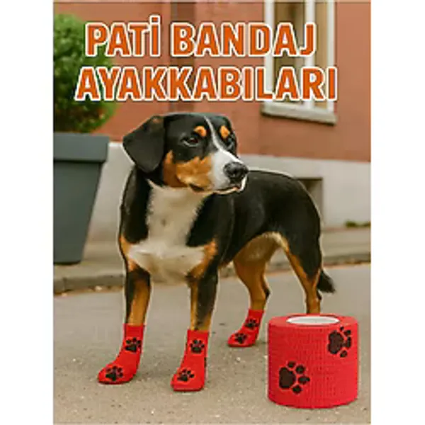 Pati Desenli Kendinden Yapışkanlı Elastik Bandaj Parmak Bilek Koruyucu Spor Bandajı Sargısı Sargı