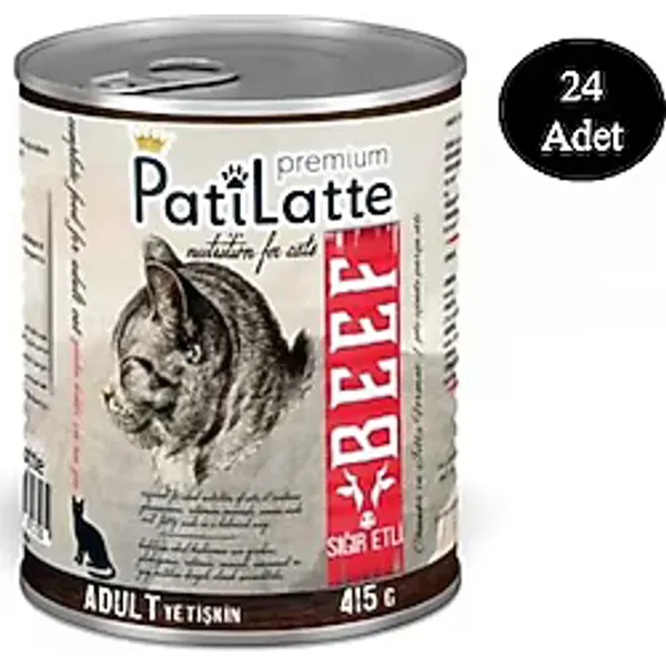 Pati Latte 415 gr 24'lü Yetişkin Konserve Kedi Maması