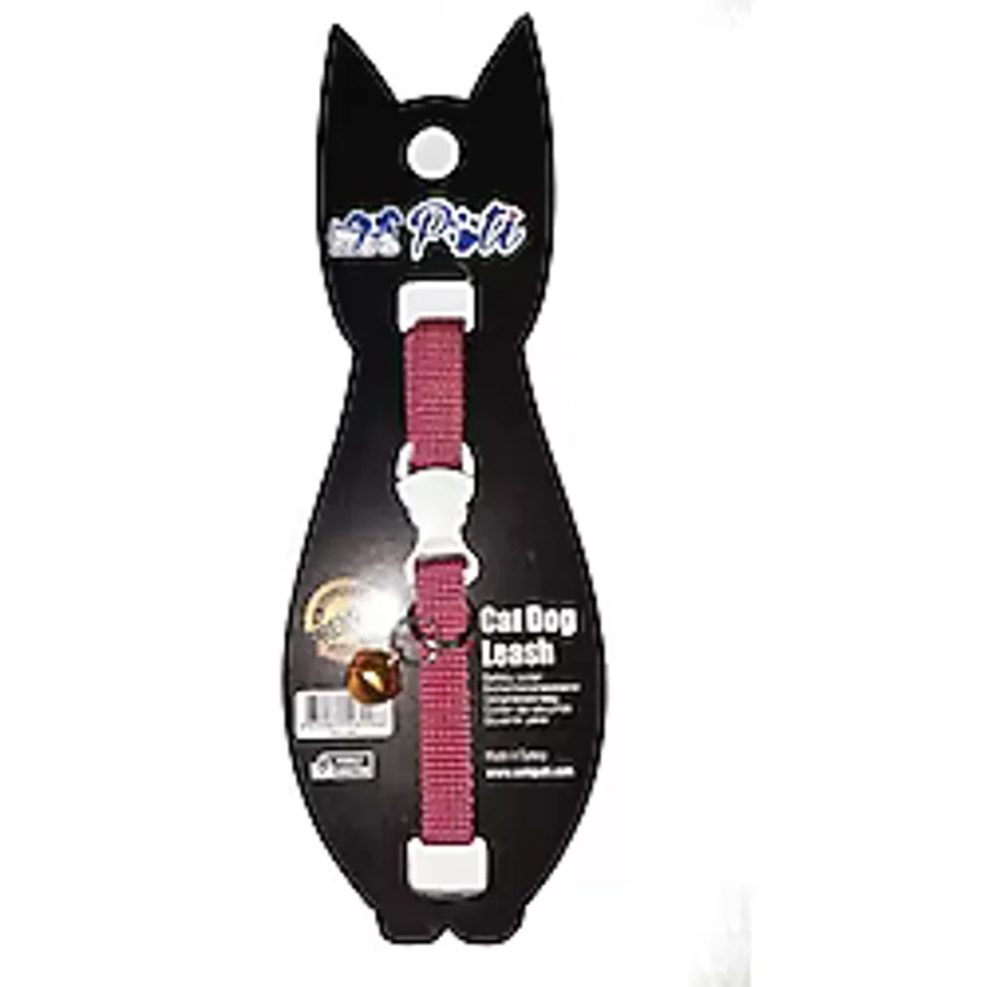 Pati Yavru Köpek ve Kedi Boyun Tasması (Ayarlanabilir) Düz Fuşya