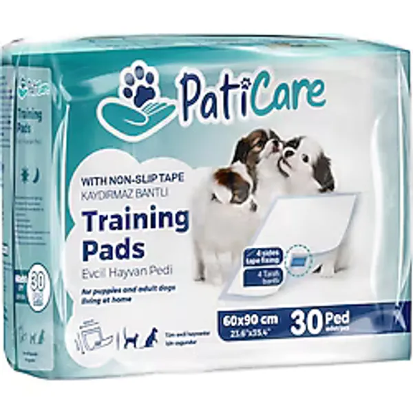 Paticare 60x90 cm 30'lu Yapışkanlı Kedi Köpek Çiş Pedi Mavi