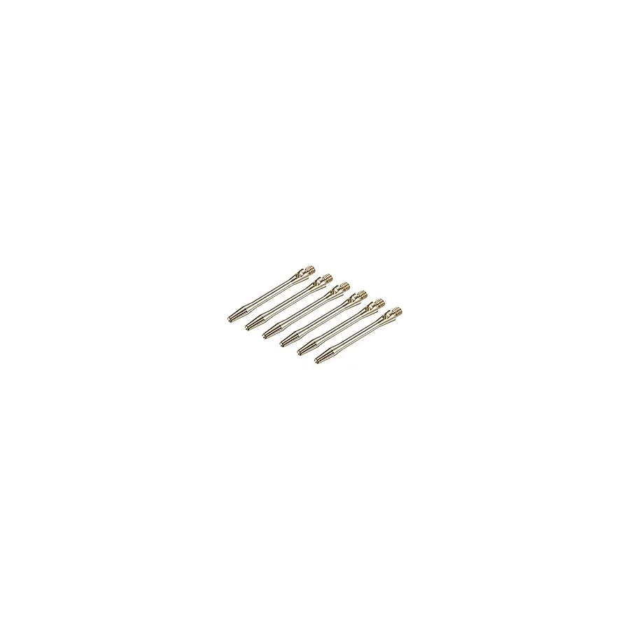 PATIKIL 45 mm alüminyum dart şaftı, orta boy 2BA dişli dart çubukları, çelik uçlar için dart aksesuarı, 6'lı paket (pirinç tonu)