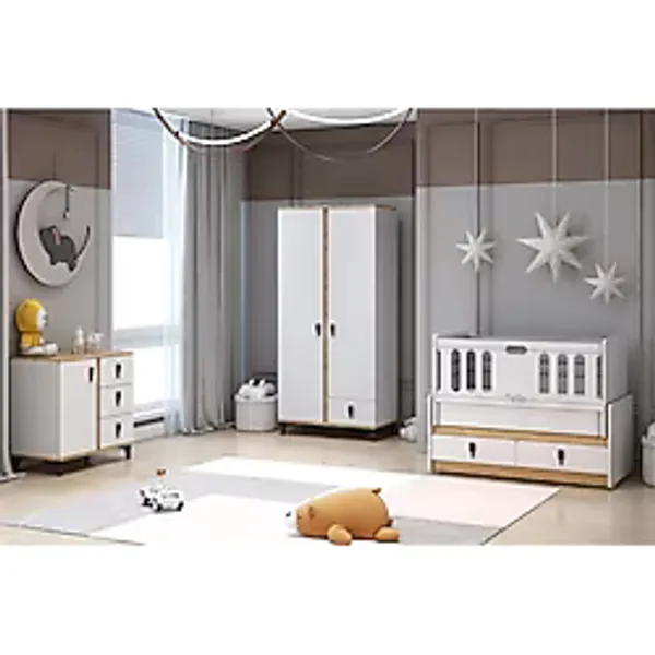Patiko Furniture Rose Bebek Odası Takımı Meşe